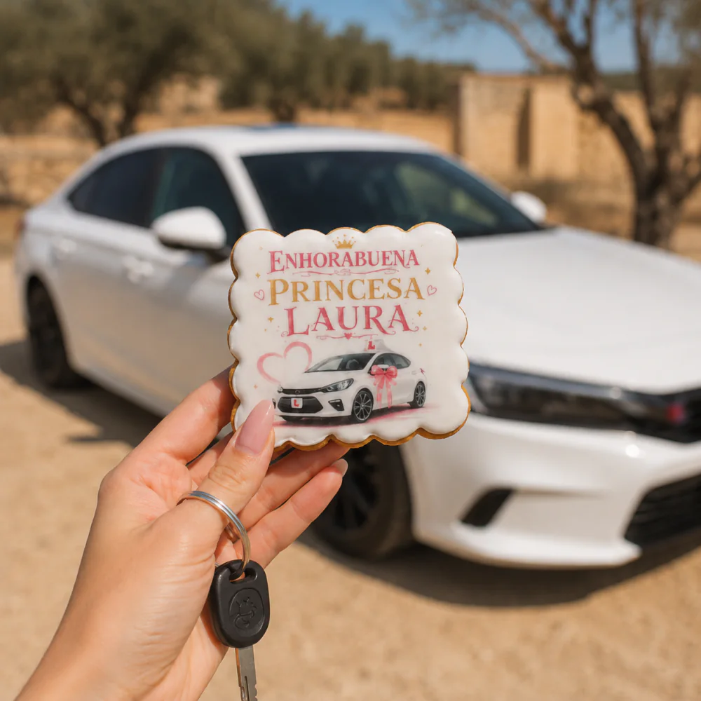 Galleta de felicitación para una nueva conductora