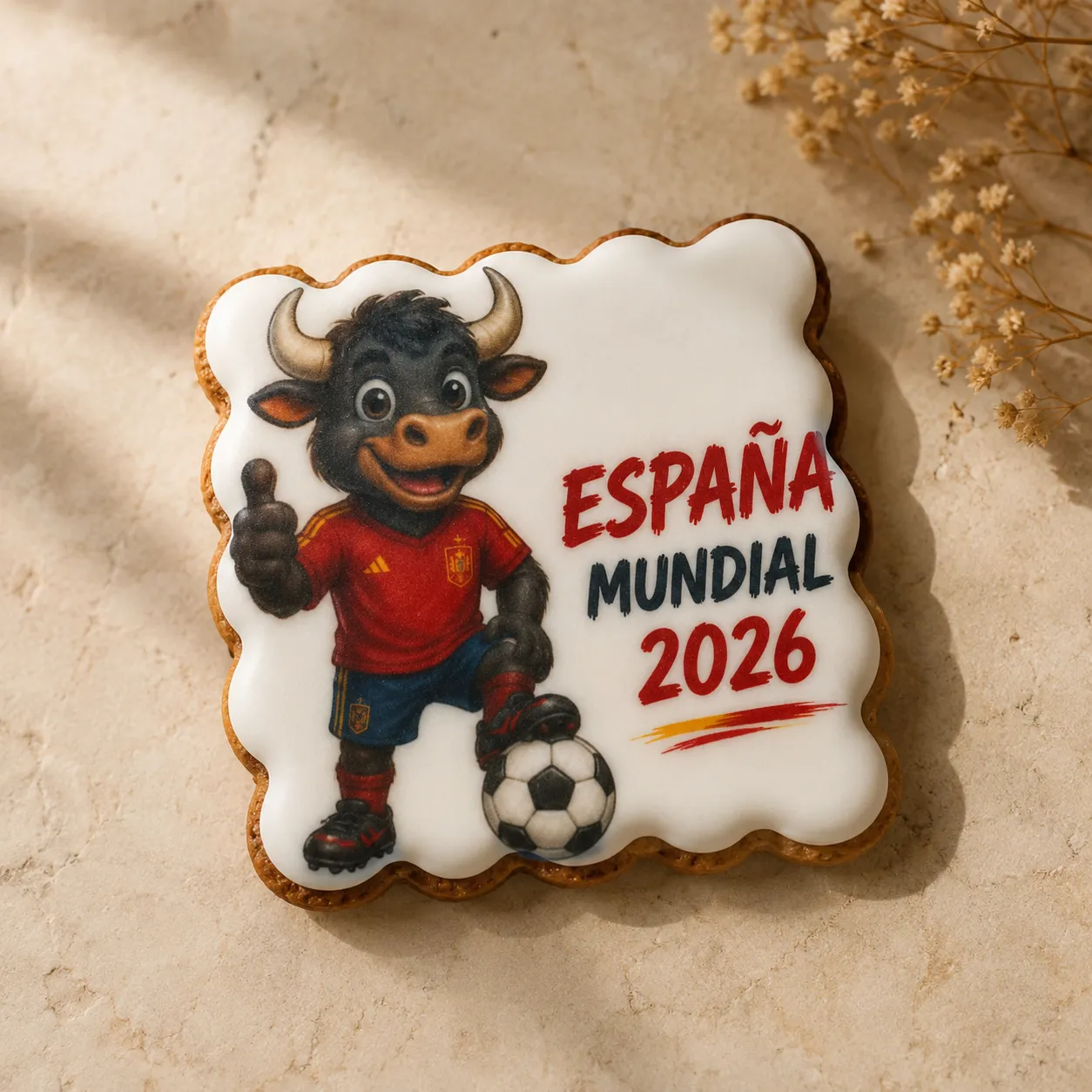 Galleta personalizada de España para el Mundial 2026